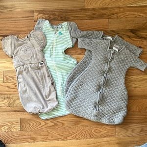 Swaddle transition sleep sacks: nested bean, HALO, love to dream